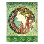 Alphonse Mucha Laurel Invitations