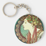 Alphonse Mucha Laurel Key Chain