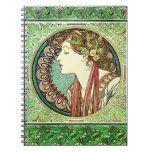 Alphonse Mucha Laurel Notebook