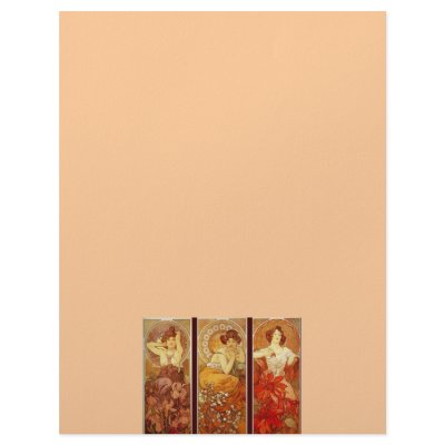 Alphonse Mucha Customized Letterhead by msdespina