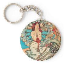 Alphonse Mucha Monaco, Monte-Carlo, 1897 Keychain