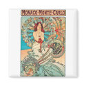 Alphonse Mucha Monaco, Monte-Carlo, 1897 magnets by MyOtherPlanet Alphonse Mucha Monaco, Monte-Carlo, 1897 magnets