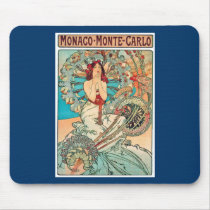 Alphonse Mucha Monaco, Monte-Carlo, 1897 Mouse Pads