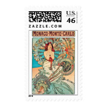 Alphonse Mucha Monaco, Monte-Carlo, 1897 postage by MyOtherPlanet Alphonse Mucha Monaco, Monte-Carlo, 1897 postage