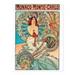 Alphonse Mucha Monaco, Monte-Carlo, 1897 Postcards