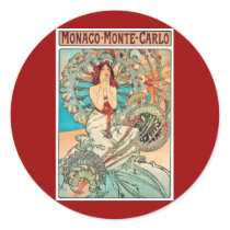 Alphonse Mucha Monaco, Monte-Carlo, 1897 Stickers