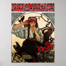 Alphonse Mucha Moravian Teachers Choir Poster