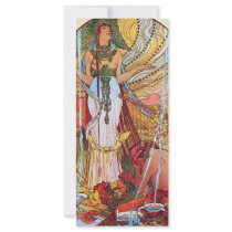 Alphonse Mucha Peacock art Personalized Rack Card