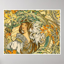 Alphonse Mucha Poster:  Language of Flowers