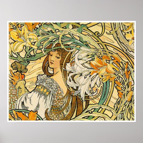 Alphonse Mucha Poster:  Language of Flowers posters