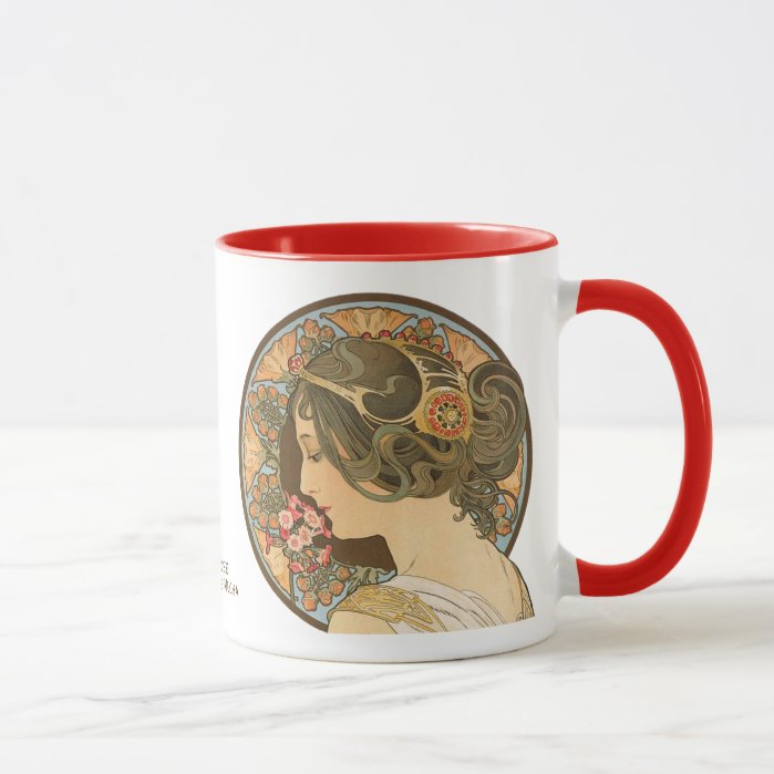 Alphonse Mucha Primrose CC0107 Art Nouveau Mug