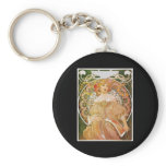 Alphonse Mucha Reverie Daydream Keychain