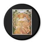 Alphonse Mucha Reverie Daydream Fridge Magnets