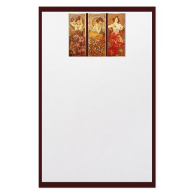 Alphonse Mucha Stationery by msdespina