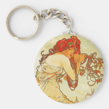 Alphonse Mucha Summer Key Chain