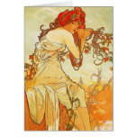 Alphonse Mucha Summer Note Card