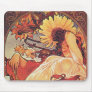 Alphonse Mucha Sunflower Mouse Pad