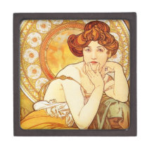 Alphonse Mucha Topaz Gift Box Premium Trinket Boxes