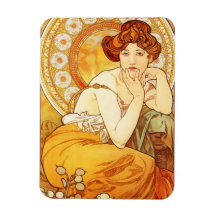 Alphonse Mucha Topaz Magnet