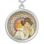 Alphonse Mucha - Topaz Pendant