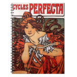 Alphonse Mucha Vintage Bicycle Notebook