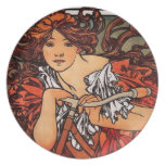 Alphonse Mucha Vintage Bicycle Plate