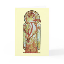 Alphonse Mucha - White Star Greeting Card
