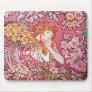 Alphonse Mucha Woman Among the Flowers Mouse Pad
