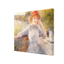 Alphonsine Fournaise  at The Grenouillere, 1879 Canvas Prints