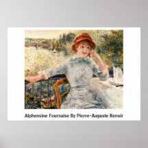 Alphonsine Fournaise By Pierre-Auguste Renoir Poster