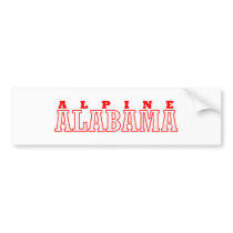 Alpine, Alabama City Design Bumper Stickers