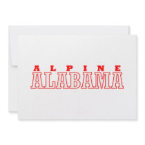 Alpine, Alabama City Design Invitations