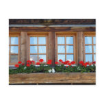 Alpine Chalet Window Postcard
