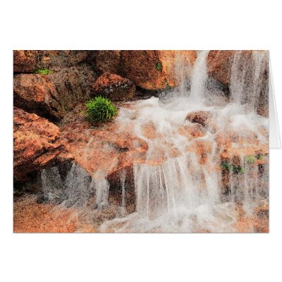 Alpine Garden Waterfall Card by EarthSmiles