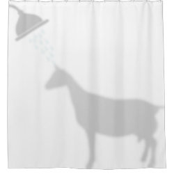 Alpine Goat Shadow Silhouette Shadow Buddies Shower Curtain