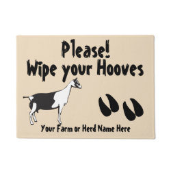 Alpine Goat Wipe your Hooves CHOOSE COLOR Doormat