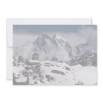 Alpine mountains, Nepal Winter Custom Invitations