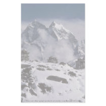Alpine mountains, Nepal Winter Stationery Design