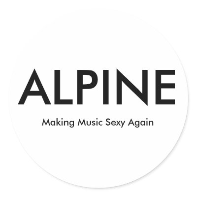 ALPINE: SEXYMUSIC ROUND STICKER by xalpinex