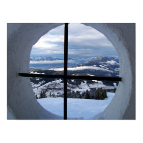 Alps Window View Photo print