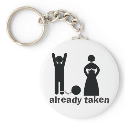 already taken! married mand and woman key chain by JazzyHumor