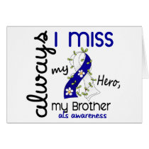 ALS Always I Miss My Brother 3 cards by awarenessgifts ALS Always I Miss My Brother 3 cards