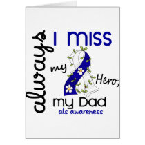 ALS Always I Miss My Dad 3 Greeting Cards