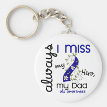 ALS Always I Miss My Dad 3 Key Chains