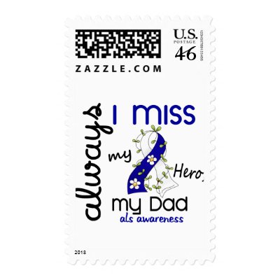 ALS Always I Miss My Dad 3 Stamp by awarenessgifts