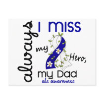 ALS Always I Miss My Dad 3 Postcard