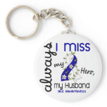ALS Always I Miss My Husband 3 Key Chains