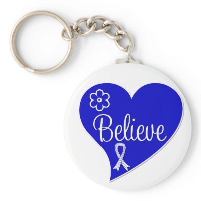 ALS Amyotrophic Lateral Sclerosis Believe Heart Key Chains by giftsforawareness