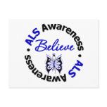 ALS Awareness Believe Butterfly postcards