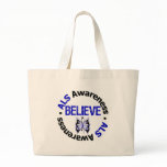 ALS Awareness Believe Butterfly Ribbon Bags